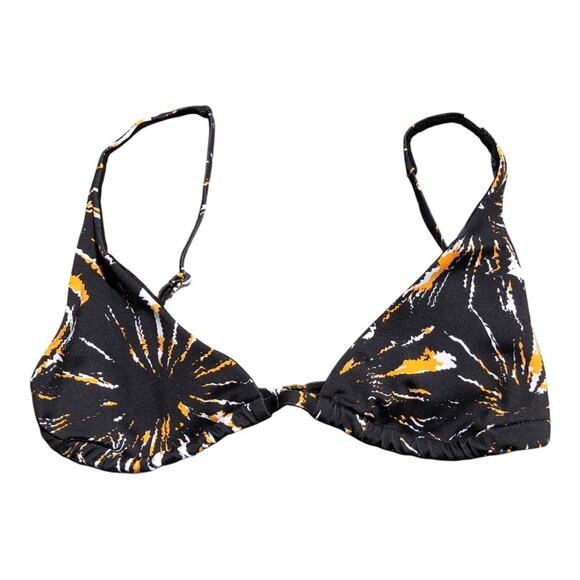 Andie x Demi Moore NWT The Tropez Luxe Flat Bikini Top- Black Firework Print XS - Picture 4 of 15